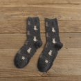 thumbnail image 1 of Calcetines de mujer Otoño e Invierno Calcetines de mujer Tubo medio Espesado Hilo de punto de lana Dibujos animados de gato Sombra trasera Gato Calcetines de estilo japonés coreano, 1 of 6