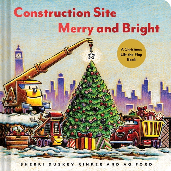 Pre-Owned Construction Site Merry and Bright: A Christmas Lift-The-Flap Book (Hardcover) 1797204297 9781797204291