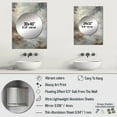 thumbnail image 4 of Designart "Horizon Of Mystic Grey Clouds" Coffee Mirror Wall Decor - Traditional Grey Food & Beverage Large Mirror For Wall Art Decor - 32" x 24" Inch, 4 of 5