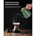 thumbnail image 4 of Harriet Gooseneck Electric Kettle - 1200W Fast Heat, 0.8L Stainless Steel, Precision Temp Control & Timer, Wood Handle, Pour Over Coffee and Tea, Gre, 4 of 9