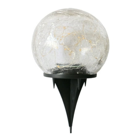 

Outdoor LED Solar Crack Ball Lawn Light Waterproof Ground Light Round Glass Light Garden Lamp