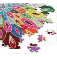 thumbnail image 3 of Puzzle-Blooming Color-1000 Pieces Color Challenge Blue Board Round Jigsaw Puzzles, 3 of 5