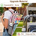 thumbnail image 6 of ZIATUBLES Clear Backpack 17 Inch, Heavy Duty Fabric & PVC Transparent Bookbag for Boys Girls, Donut Giraffe Sweet Treat Print See Through Backpack for School and Security, 6 of 7