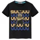 thumbnail image 2 of 2024 HOT Ronaldo Football Star Ropa estampada para niños Verano de manga corta Niños Niñas Camiseta de algodón negra Ropa deportiva Tops, 2 of 5