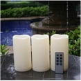 thumbnail image 1 of Velas LED sin llama QIDEA impermeables con mando a distancia, paquete de 3, 1 of 6