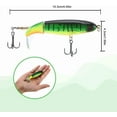 thumbnail image 2 of 6 Pcs Leurre de Pêche Whopper, kit de Leurre Popper pour Bar, Leurres de Pêche de Surface avec Queue Rotative avec Boîte de Rangement, Popper Flottant pour Eau Douce et Eau Salée, 2 of 7