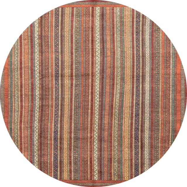 Ahgly Company Tapis d'Intérieur Ronds Abstraits Légers Cuivre Or Abstraits pour Aire, 5 Pieds Rond