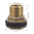 thumbnail image 2 of WEUVEB Water Hose Repair Kit Brass Threaded Adapter Fitting for Garden Hose and Rv Plumbing, 2 of 5