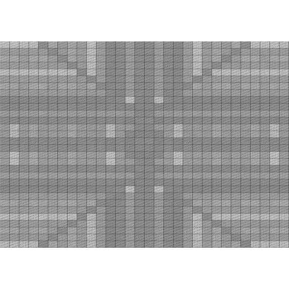 Ahgly Company Indoor Rectangle Patterned Sonic Silver Gray Area Rugs, 2' x 4'