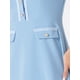 thumbnail image 5 of Vestido de punto A-line con media abertura en V y manga corta texturizada para mujer, ideal para el trabajo, color azul cielo, 5 of 6