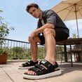 thumbnail image 7 of CHICVOMEY Sandals For Women Men Adjustable Hook and Loop Outdoor Sandals Non Slip Thick Sole Lightweight Breathable Open Toe Beach Sports Casual Summer Sandals, 7 of 7