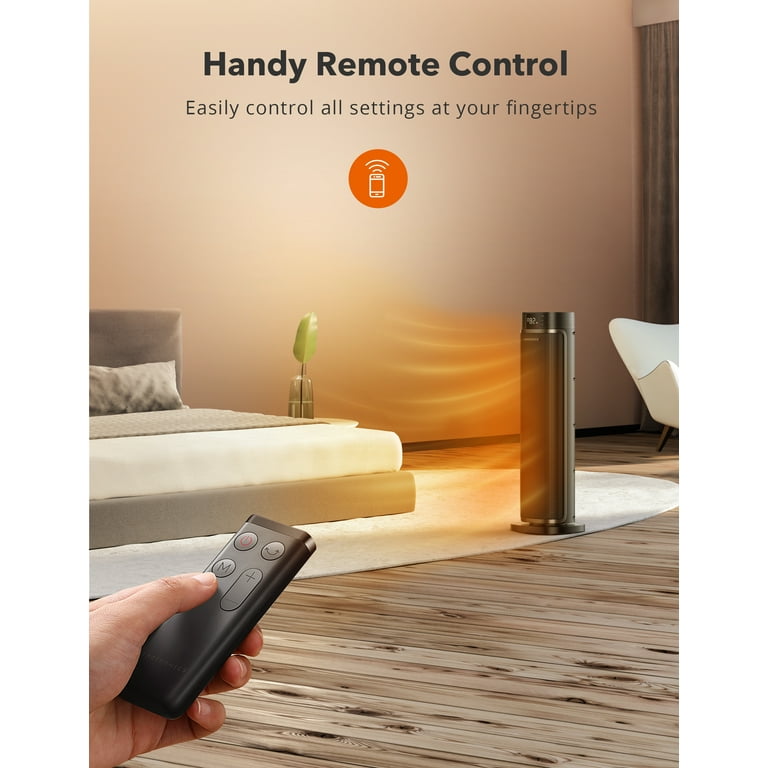 TaoTronics Space Heater, 1500W Electric Heater Portable Heaters,  Oscillation Eco Mode 12 Hours Timer with Remote Control Tip-over Protection  - Walmart.com