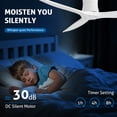 thumbnail image 6 of Sofucor 52 Inch Matte White Flush Mount Ceiling Fan, 3 Solid Wood Blades, No Light, DC Motor with Remote, 6 of 11