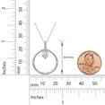 thumbnail image 3 of 1/2 Carat tw Cubic Zirconia Open Circle Ring Necklace Pendant in 925 Sterling Silver Jewelry, 3 of 5