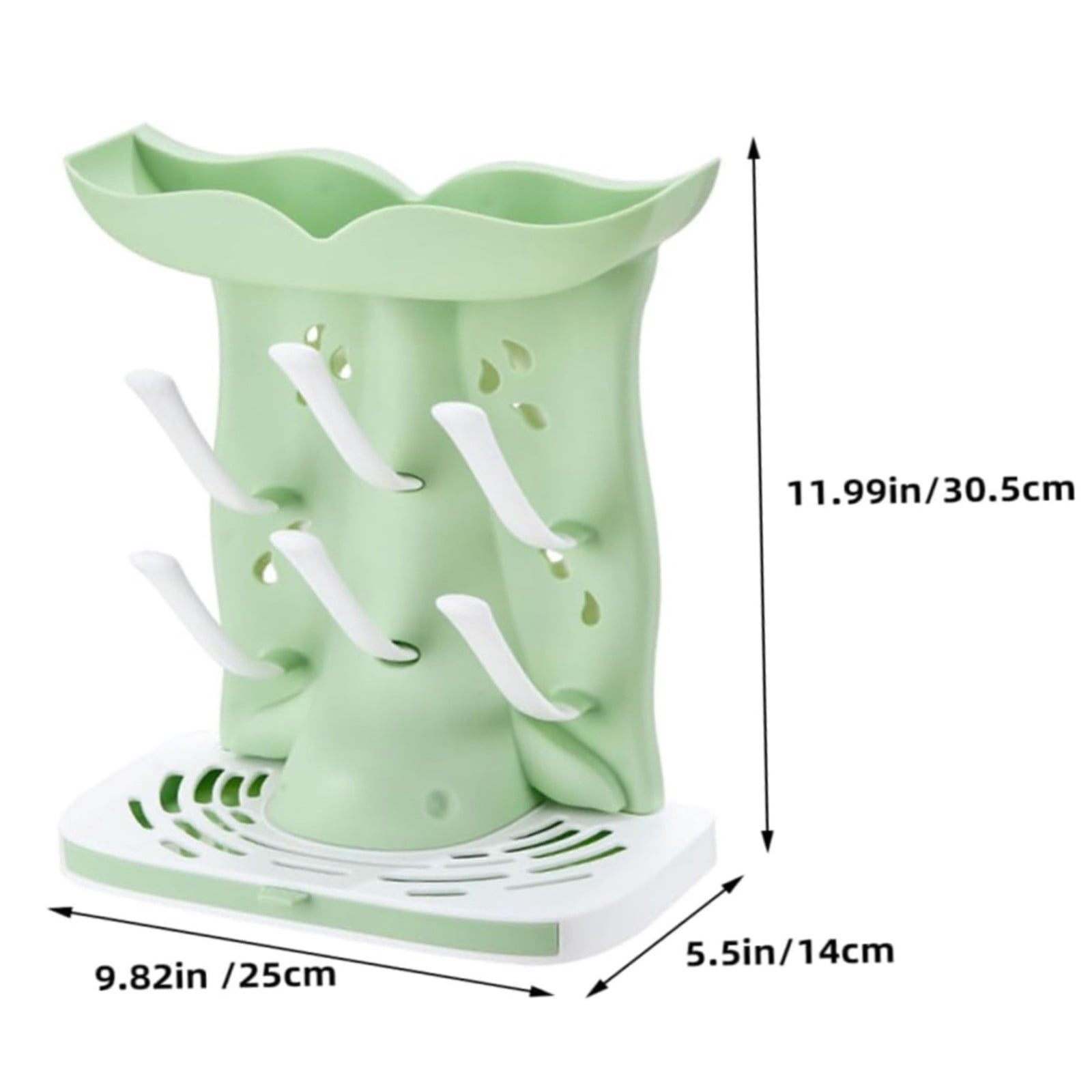 XKHHLH Baby Bottle Drying Rack, Bottle Dryer Holder Space Saving Standing Bottle Drying Rack for Countertop Kitchen Organize Bottles & Baby Accessories Brushes Pacifiers and Pump Part