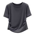 thumbnail image 4 of Kingdiese Womens Designer T Shirt With Waist And Fit For A Casual Short Sleeve Scrub Jackets, Size M, 4 of 4