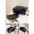 thumbnail image 1 of Bolsa de cosméticos PU caja de maquillaje multifuncional 2 piezas para viaje femenino (negro) Likrtyny Cuidado Belleza, 1 of 7