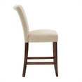 thumbnail image 3 of Chelsea Lane Counter Height Linen Dining Chairs, Set of 2, Beige, 3 of 6
