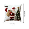 thumbnail image 5 of Christmas Pillow Covers for Decorations Christmas Printed Pillowcases with Snowman Santa Claus Christmas Tree and Reindeer Patterns Linen Pillow Case for Sofa Couch Xmas Decorations 18x18", 5 of 7