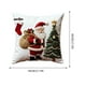 thumbnail image 3 of Funda de almohada de Navidad | Muñeco de nieve, Santa Claus, árbol de Navidad, estampado de reno | Tela de vellón suave, cremallera oculta, lavable | Sofá decorativo navideño, acento de cama | 1, 3 of 6