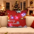 thumbnail image 6 of Hometravel Christmas Lighted Throw Pillows, Two Mode LED Effects with Flash Option, Printed Fabric Cushion Covers with Battery Powered Lights, 6 of 6