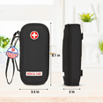thumbnail image 3 of EpiPen Carrying Medical Case - Black Insulated Portable Bag with Zipper - for 2 EpiPen's, Auvi-Q, Asthma Inhaler, Small Ice Pack, Eye Drops, Allergy Medicine Essentials (Black), 3 of 8