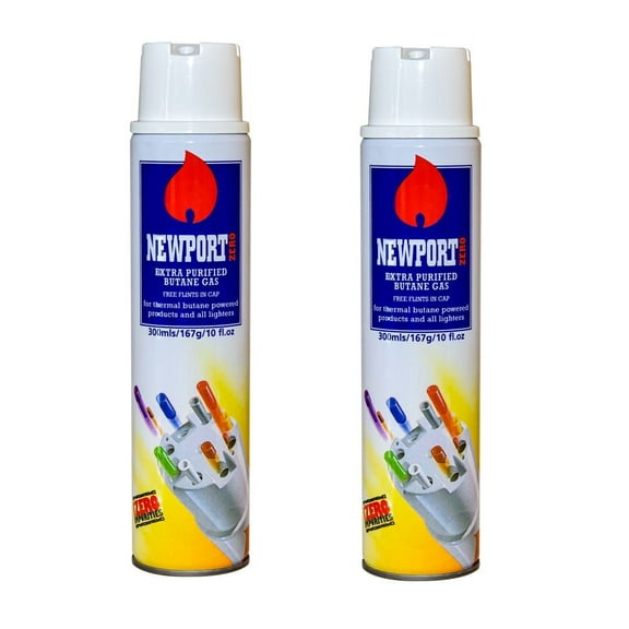 Newport Extra Purified Butane Gas 300mls (2 Pack)