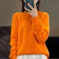 thumbnail image 2 of Suéter de mujer otoño/invierno de alta calidad, suave, 100 % lana merino, con cuello medio alto y parte superior de suéter de cachemira gruesa, 2 of 5