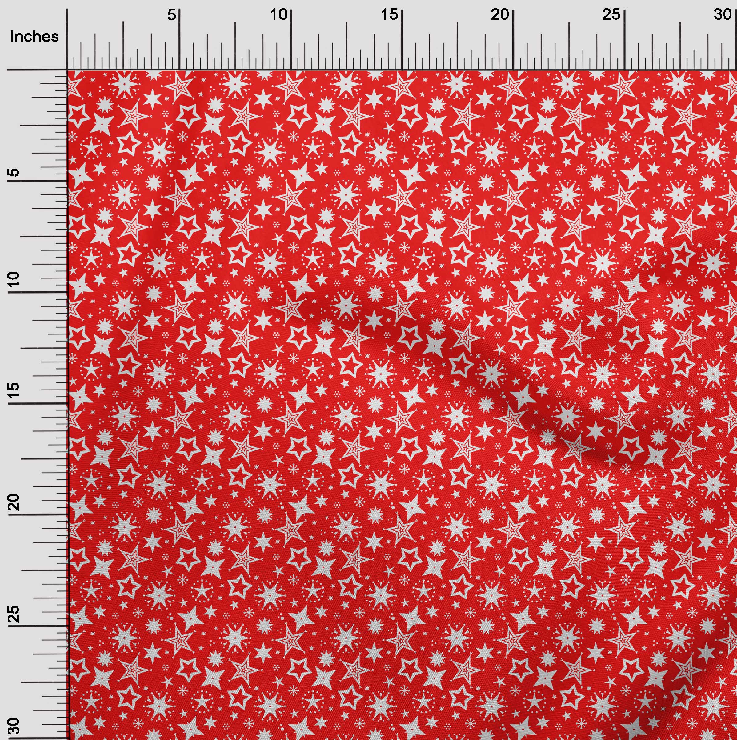 oneOone Cotton Poplin Red Fabric Merry Christmas Craft Projects Decor Fabric Printed By The Yard 42 Inch Wide-QE2