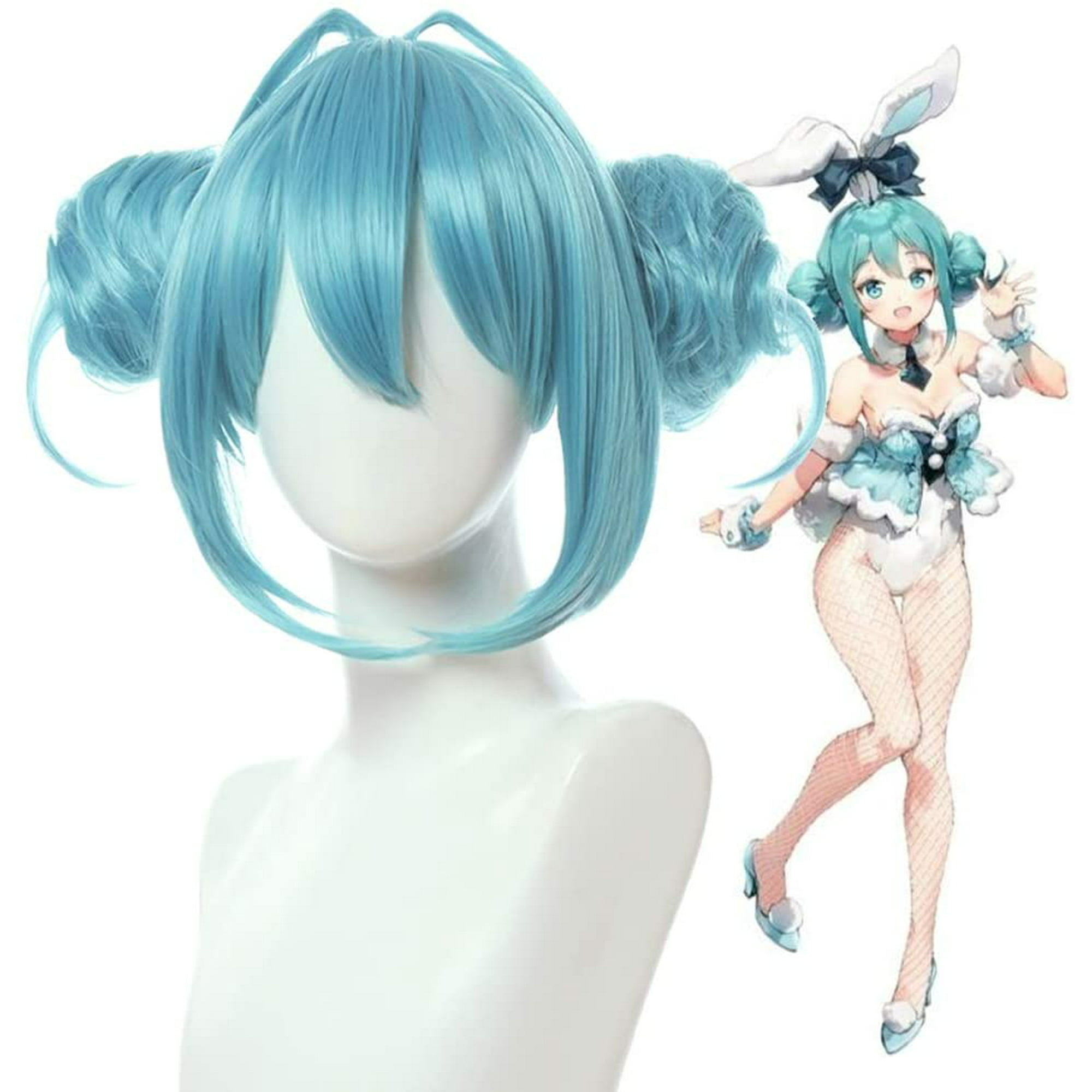 Cosplay Wig Miku Cosplay Anime Wig, Short Curly Hair Bun, with Wig Cap,  Synthetic Wig, for Men Women Party Halloween, Blue | Walmart Canada