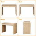 thumbnail image 6 of Wirrytor Natural Wood Small Computer Desk with 2 Storage Drawers, Scandinavian Study Desk for Bedroom Home Office Compact Space Vanity Table, 6 of 7