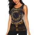 thumbnail image 1 of Balery Mystical Golden Eye Camiseta sin mangas estampada ligera para mujer, tops de entrenamiento sin mangas, camisetas de yoga transpirables de secado rápido.-X-Large, 1 of 7