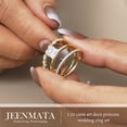 2 Carat Princess Wedding Trio Set - Art Deco Engagement Rings - Promise ...