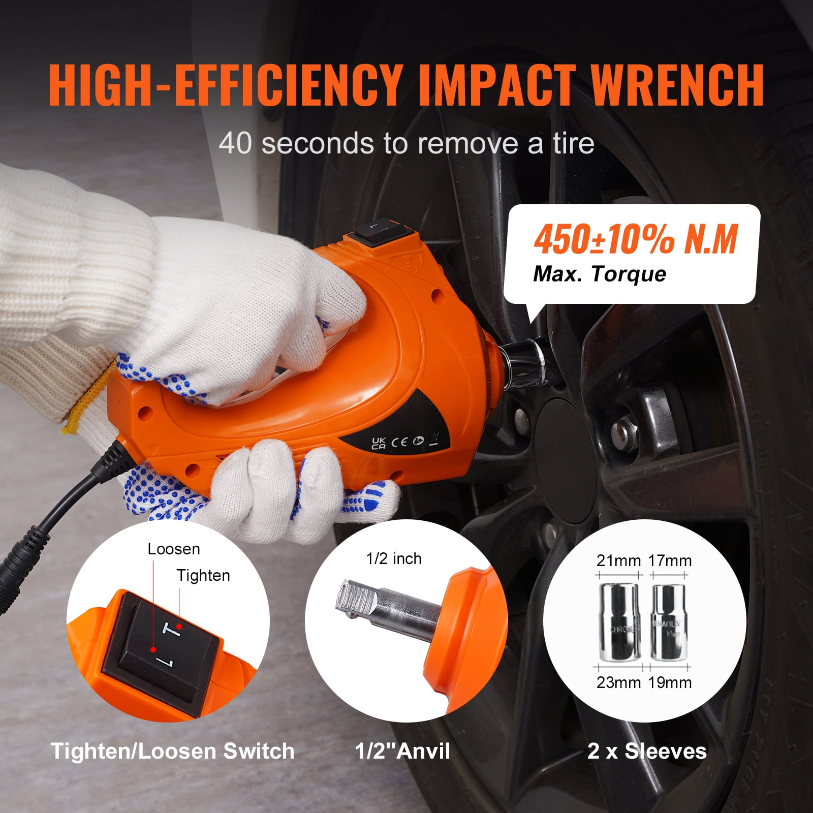 KFFKFF Electric Car Jack, 5 Ton Capacity Hydraulic Lift with Electric Wrench, Compact Vehicle Elevator with Integrated Air Pump and LED for SUVs, MPVs, Sedans, and Trucks, Tire Change and Repair
