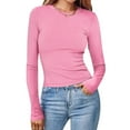 thumbnail image 2 of Dagugfen Sweaters for Women Long Sleeve Crew Neck Ribbed Slim Fitting Knitted Comfy Base Layer Casual Thermal Tops, 2 of 6