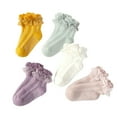 thumbnail image 3 of Jkerther Baby Kids Girl Lace Socks Toddler Girl Lace Flounce Princess Socks Cable Knitted Cotton Stocking, 3 of 6