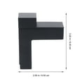 thumbnail image 2 of OATIPHO Glass Mounting Bracket Zinc Alloy Black for Residential Frameless Glass Panels, 2 of 8