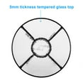 thumbnail image 3 of SalonMore Glass Surface Steel Frame Durable Round Dining Table, 3 of 8