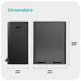 thumbnail image 6 of Home Zone Living 16 Gallon Stainless Steel Dual Trash and Recycling Can with Removable Liners and Soft Close Lids, Black, 6 of 8