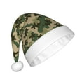 thumbnail image 2 of Haiem Camouflag Pattern Santa Hat Confortable Velvet Christmas Hat for Christmas Party Favors Fit for Adults Men Women, 2 of 6