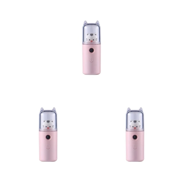 Billuyoard Pulverizador de niebla facial 30ml Cuidado de la piel Recargable Hidratante Nebulizador facial Vaporizador Recargable Mister Pink Type1 NO1