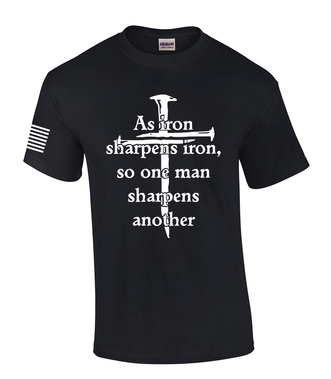 Iron Sharpens Iron Proverbs Proverbs 27 17 Mens Christian Short Sleeve 