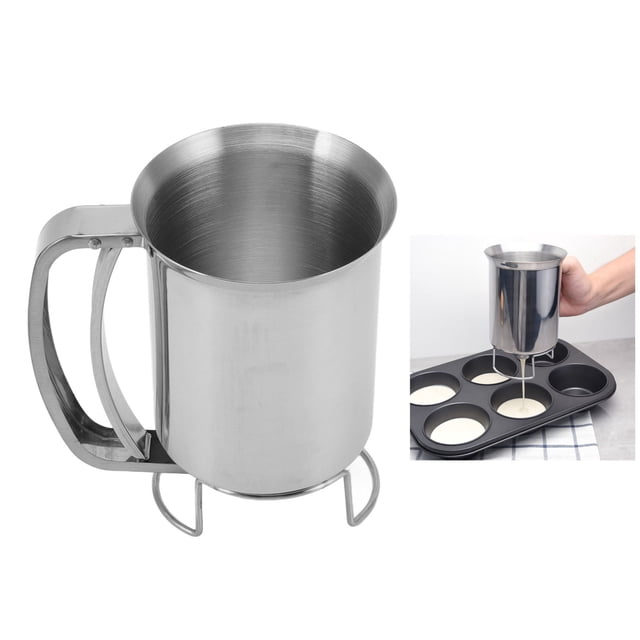 Batter Dispenser, Stainless Steel Easy To Fill Pancake Pourer Sturdy for Baking for Cakes for Adults