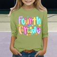 thumbnail image 4 of YunPes Multicolor Letter Print Long Sleeve T Shirt Boys Girls Fourth Grade Back to School Tee Tops Elementary Student Loose Casual School Clothes, 4 of 4
