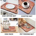 thumbnail image 5 of Brown Boho Drying Mat Heat Resistant Drying Mat for Kitchen Counter Collapsable Bar Mats for Shop Countertops (19.5x12in,Set Of 2), 5 of 7