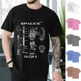 thumbnail image 4 of SpaceX Falcon 9 T-shirts Unisex Tshirt Short Sleeve Round Neck Tees Graphic Basic Tops, 4 of 5