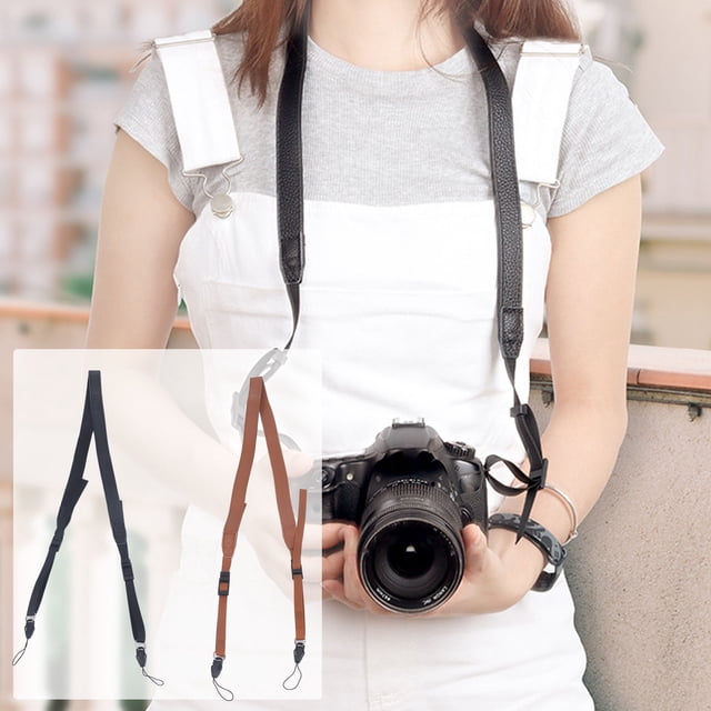 Leather Camera Strap, Length Adjustable Shoulder Strap, Camera Wrist Strap, Universal Neck Strap for Video Camcorder, Digital Cameras, Phone Cases