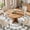 Brown, variant on 47 Inch Round Kitchen Dining Table for 4-6 People, Sturdy Pedestal Base Dinner Table Ideal for Small Spaces, Apartment & Living Room