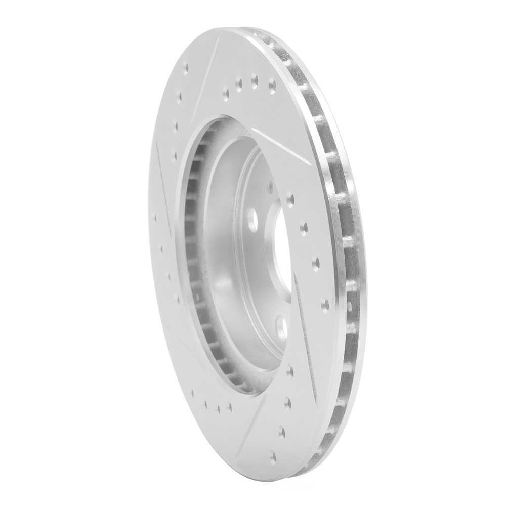Dynamic Friction Company 631-76050R DFC Brake Rotor - Drilled And Slotted - Silver