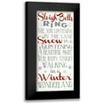 thumbnail image 1 of Words for the Soul 13x24 Black Modern Framed Museum Art Print Titled - Sleigh Bells, 1 of 5